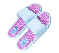 Massage slippers for men,indoor Therapeutic Reflexology Sandals for Acupoint Massage Arch Pain Relief Non-Slip Massage Shoes for Bath Shower,Foot Massage Slippers(Size:EU 38/39,Color:Blue pink)