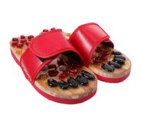 Massage Slippers Shoes Natural Jade Red Size 39 40 | PU and EVA Construction, Precise Sole Arrangement, Indoor Use, Family and Friends