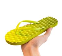 Massage Slippers Simple Solid Color Flat Soled Slippers Massage Lingge Platform Flip Flops Beachwear EVA Home Slides Sandals Beach(Green,35-36)