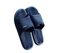 Massage Slippers Solid Colour Men's Slippers Bathroom Anti-Slip Massage Sandals Women Simple Soft Bottom Shoes(Dark Blue,44-45)