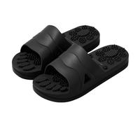 Massage Slippers Women's Summer Non-Slip Bathing Shoes Quick-Drying Shower Slippers Lightweight Slippers Outdoor/Indoor Guest Slippers for Everyday Use Size 36-44, black, 9 UK