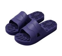 Massage Slippers Women's Summer Non-Slip Bathing Shoes Quick-Drying Shower Slippers Lightweight Slippers Outdoor/Indoor Guest Slippers for Everyday Use Size 36-44, darkblue, 10 UK