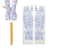 Massage Socks for Feet,Elastic Fit with Point Chart,Feet Massaging Cotton Socks | for Living Room Bedroom Dorm Apartment Travel Mother Father Wife Elderly