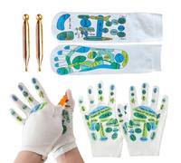 Massage Socks for Feet - Relaxation Tools, Reflexology Chart Design, Comfort Circulation Aid, Soft Breathable Fabric Material, Therapeutic Wellness Accessory, for Morning Evening, 8.27x3.54 inches