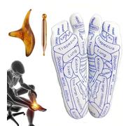 Massage Socks with Tools - Reflexology Chart Socks with Trigger Point Massage Tool,Relaxing Hand Massager Glove for Women Men at Home Use