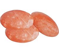 Massage Stones Therapeutic Himalayan Salt Set of 3 Smooth Salt Stones (Oval Shape) by Clossy London