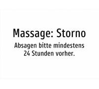 Massage: Storno - Cancel at least 24 hours before - Sticker A2: 594 x 420 mm - Without Graphics, Only Text