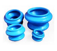 Massage Suction Cupping 4pcs Therapy Set Home Spa Blue Rubber Vacuum Cup Kit Anti Cellulite Body Face Relief