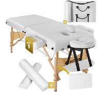 tectake Massage Table Set Suman in White TECTAKE White