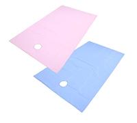 Massage Table Cover, Beauty Bed Sheet Lash Bed Cover 2pcs Beauty Salon Sheet SPA Massage Treatment Table with Face Breath Hole 200x115cm (Pink+Blue)