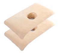 Massage Table Cover with Face Hole 2Pcs 16x31.5in Microfiber Massage Bed Cover Soft & Skin Friendly Water Absorbent Table Sheets for Beauty Salon, Camel..