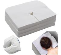 Massage Table Face Cradle Cover 100 Pieces Non-woven Fabric Soft U Shaped | Massage Table Headrest Covers for Clinic Chiropractor Wellness Center Beauty Salon Client