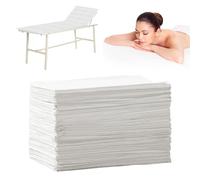 Massage Table Sheets 50pcs - Disposable Bed Sheets, Non-Woven Fabric, White - Ideal for Beauty Salon, Spa, Hospital Post-Operative Care, Travel Temporary Use, Tattoo Studio