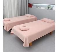 Massage Table Sheets with Face Hole - Thickened Warm Spa Bed Cover, Fashion Soft Washable Beauty Salon Table Linen, Large Size Massage Table Sheets for Spa Therapy (Pink,220X120CM)