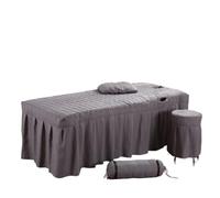 Massage Table Skirt Beauty Salon Bed Sheet Brief Skirt Bedspread with Hole Body Massage Cover(Color 13,190cm x 80cm)