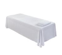 Massage Table Skirt Solid Bed Skirt for Beauty Salon Massage Table Sheet Cover SPA Full Sabnanas with Hole(Color 1,180x290cm bedskirt)