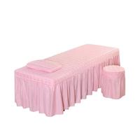 Massage Table Skirt Square Head Quilted Thicken Beauty Salon Lash Massage Table Bed Skirt Mattress Cover SPA Treatment with Face Breath Hole Sheet(Color-06,Square Head 180x70cm)
