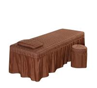 Massage Table Skirt Square Head Quilted Thicken Beauty Salon Lash Massage Table Bed Skirt Mattress Cover SPA Treatment with Face Breath Hole Sheet(Color-11,Square Head 180x70cm)