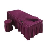 Massage Table Skirt Thick Bed Skirt Beauty Salon Massage Table Cover Sheet SPA Therapy Bedspread with Hole(Color 5,100x190cm)