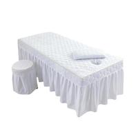 Massage Table Skirt Thick Bed Skirt Beauty Salon Massage Table Cover Sheet SPA Therapy Bedspread with Hole(Color 9,90x190cm)