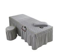 Massage Table Skirt Thick Bed Skirt Beauty Salon Massage Table Cover Sheet SPA Therapy Bedspread with Hole(Color 7,70x190cm)