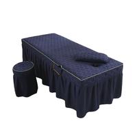 Massage Table Skirt Thick Bed Skirt Beauty Salon Massage Table Cover Sheet SPA Therapy Bedspread with Hole(Color 6,70x190cm)