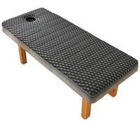 Massage Table Topper with Head Hole 71x24, 75x28, 75x31 inch Memory Foam Lash Mattress Topper with Non-Slip Straps for SPA Salon Facial and Beauty(Black,190x80x4cm)