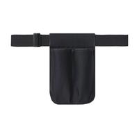 Massage Therapist Holster, Professional Black Nylon Lotion Holster with Dual Pockets, Adjustable Belt Bottle Bag, Oil Organizer Pouch for Therapists, Estheticians, 6.7 x 7.9 in / 17 x 20 cm