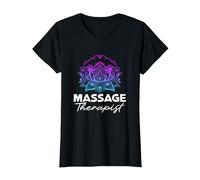 Massage Therapist Lotus Flower Masseur Masseuse Therapy T-Shirt, Women, Black, XX-Large