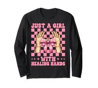 Massage Therapist Therapy Just A Girl with Healing Hands Long Sleeve T-Shirt