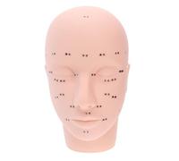 Massage Training Mannequin Makeup Head Manikin Face With Acupuncture Points For Eyelash Lip Extension Practice Model Soft Pvc