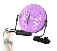 Massage Waist Twisting Board with Pull Rope，waist Twister for Women Belly Fat，core Strengthening Equipment，full Body Workout Machines for Home Purple,27 * 27CM