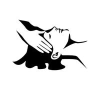Massage Wall Decal Beauty Salon Window Vinyl Sticker Spa Decals Modern Shop Wallations s-XL-81x126cm-Black