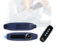 Massager, 800 mAh Wrist Massager with EMS Massage and hot Compress Function, Wireless Rechargeable Wrist Bandage, Hand Massager with 3 Heat Levels, 9 Massage Modes and 19 Intensity Settings