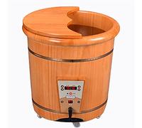 Massager Wood,Heated Foot Bath with Massaging Rollers,Foot Soaker with Mini Acupressure Massage Points for Tired Feet Stress Relief