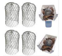 Massca Gutter Guard 3 Inch Expand Aluminum Filter Strainer. Stops Blockage Leaves Debris. Pack of 4. by (Aluminum 3 inch)