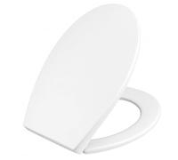 MassDynamic O-Shaped Soft Close Toilet Seat - Quick Release for Easy Cleaning, Anti-Slip Bumpers, Easy Top-Fix Installation, Fits Most Oval Toilet Seats, White