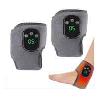 Masseur de pieds 3 en 1, vibration à 5 vitesses, support de cheville, stabilisateur de massage électrique de la cheville, thérapie par chaleur et compression, masseur de pieds