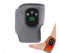 Masseur de pieds 3 en 1, vibration à 5 vitesses, support de cheville, stabilisateur de massage électrique de la cheville, thérapie par chaleur et compression, masseur de pieds