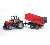 Bruder Massey Ferguson 7480 with Tipping Trailer, Toy Tractor Scale 1:16