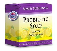 Massey’s CF 100% Natural Probiotic Soap - Lemon Body Soap - 4oz Lemon Scent
