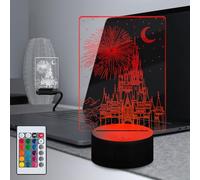 Masshomi Castle Illusion 16 Color Change Touch Remote Control LED Night Light Colorful USB Charge Portable for Living Room Nursery Lamp Girls Princess