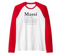 Massi Indian Auntie Funny Gift Raglan Baseball Tee