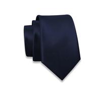 Massi Morino Men’s Slim Black Tie | 6 cm Skinny Plain Solid Colour Tie | Formal, Business & Funeral Tie for Men