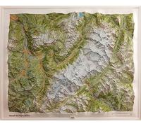 Massif Mont-Blanc relief map (60054)