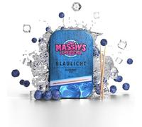 Massiv’s Toothpicks - Flavored Toothpicks - BLAULICHT Blueberry Ice - 100 Flavored Toothpicks - Fresh Breath - Stylish Metal Tin - Vegan, Sugar-Free, Calorie-Free