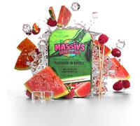 Massiv’s Toothpicks Flavoured Toothpicks - Sommer in Beirut Watermelon Raspberry Ice - 100 Pieces - Fresh Breath Oral Care - Metal Tin - Sugar Free Vegan
