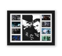 Massive Attack Signed Poster Print - Limited Edition Autograph Fan Gift - Collectible Memorabilia Wall Art Merchandise (A4 Framed Without Mount)