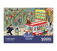 Massive Cartoon Alien Zoo Wooden Jigsaw Puzzle Waterproof 1000 Piece Puzzles for Adults Gifts Colourful Educational Games