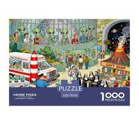Massive Cartoon Alien Zoo Wooden Jigsaw Puzzle Waterproof 1000 Piece Puzzles for Adults Gifts Impossible Home Decoration